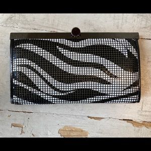 Bebe Black and White Clutch Purse